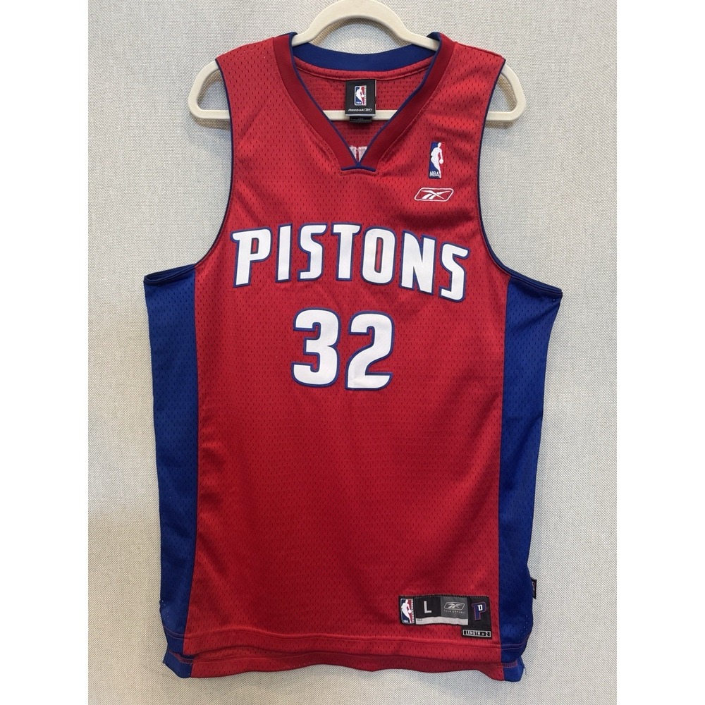 Reebok Detroit Pistons Rip Hamilton #32 Jersey Mens L +2 NBA Red Sewn